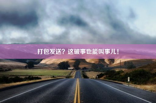 打包发送？这破事也能叫事儿！