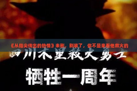 《从指尖传出的热情》未删，别装了，你不是来看他救火的