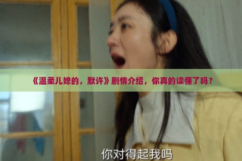 《温柔儿媳的，默许》剧情介绍，你真的读懂了吗？